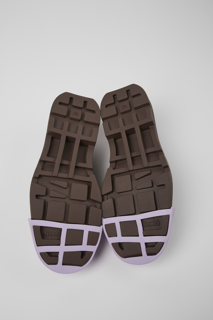 Camper Junction - Mocasines marrones para hombre de piel nobuk.