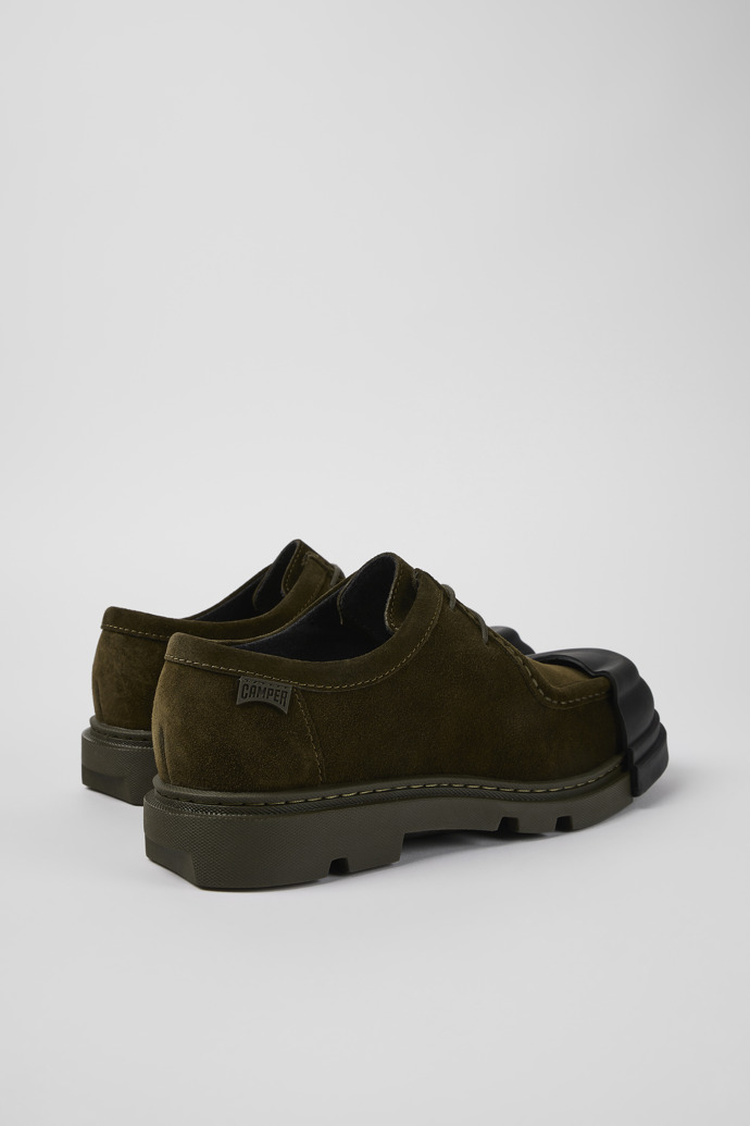 Camper Junction - Zapatos Wallabee de piel verde para mujer.