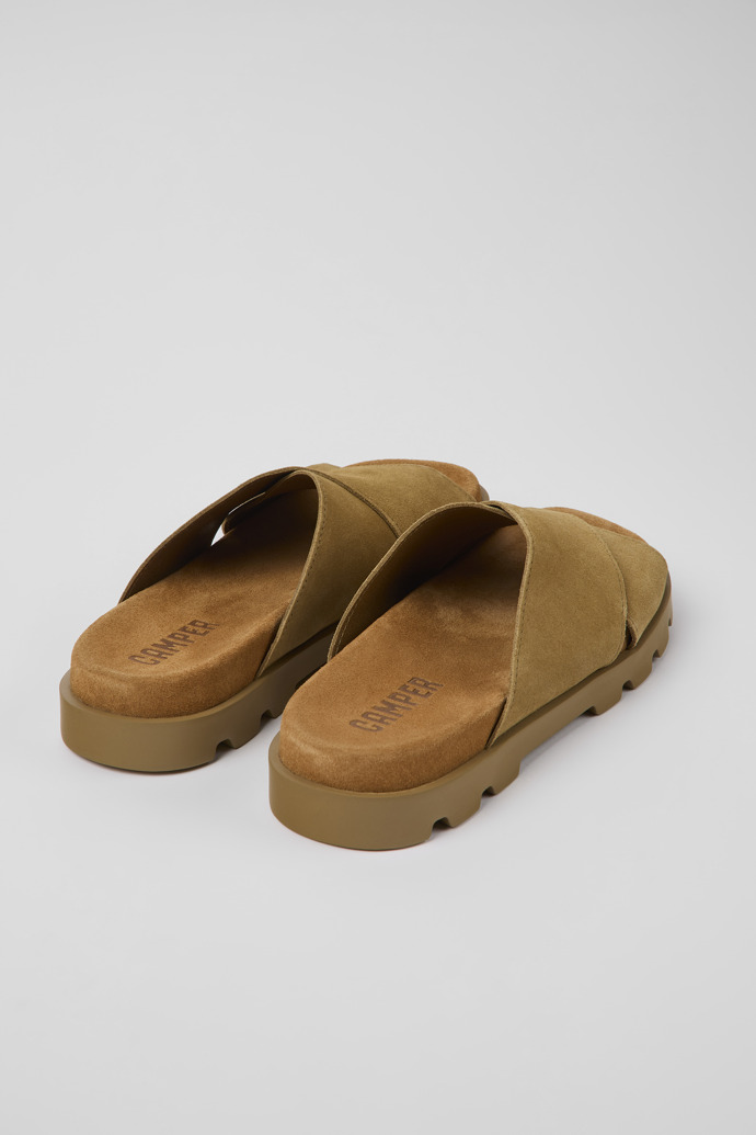 Sandalias Camper Brutus - Sandalias de nobuk marrón para mujer con tiras cruzadas