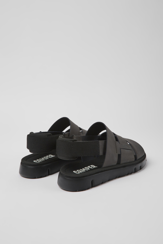 Camper Oruga - Sandalias marrones de piel y tela para hombre