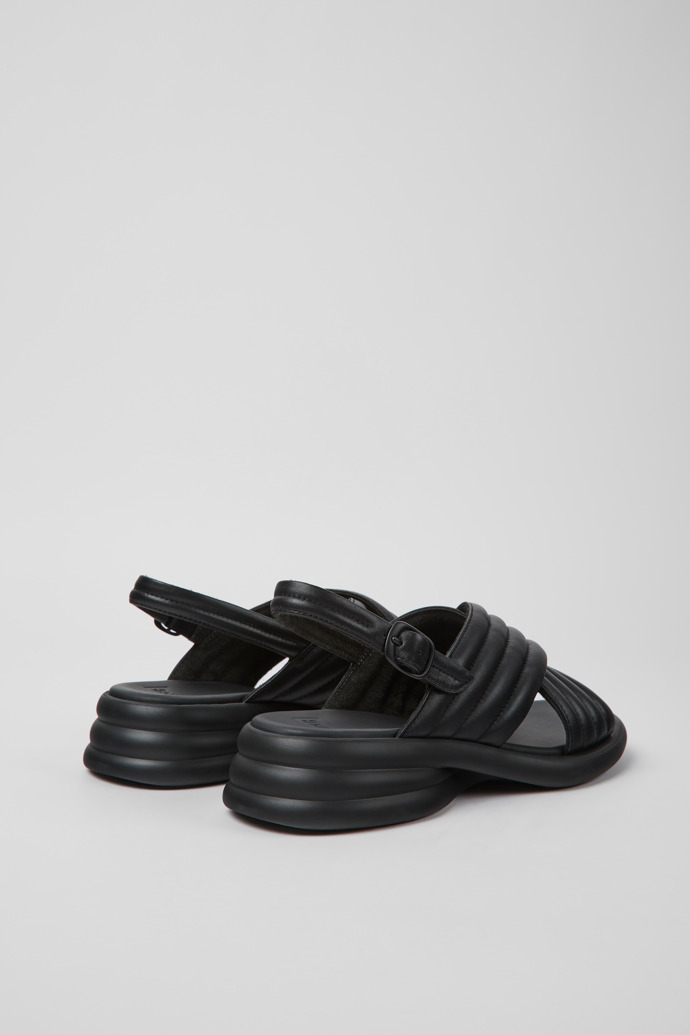 Camper Spiro - Sandalias negras de piel para mujer.