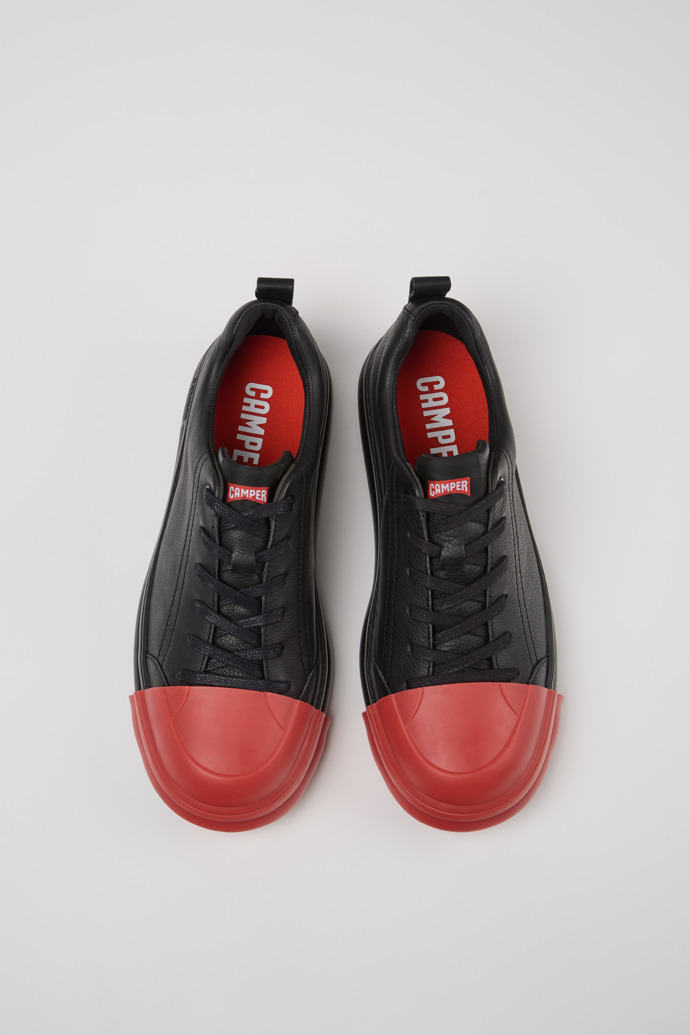 Camper Junction Runner - Zapatilla de piel negra para hombre.