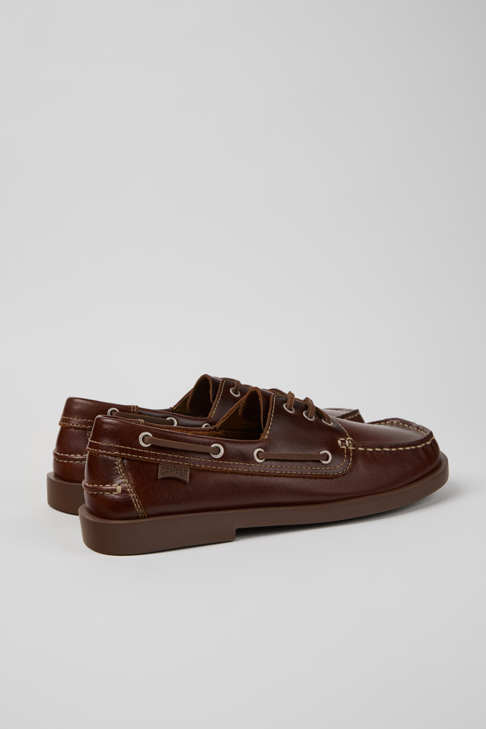 Camper Don - Mocasines/náuticos marrones de piel para hombre.