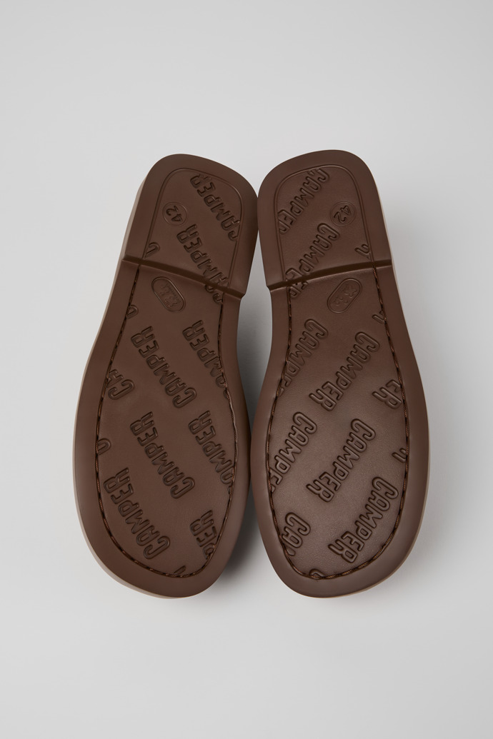 Camper Don - Mocasines/náuticos marrones de piel para hombre.