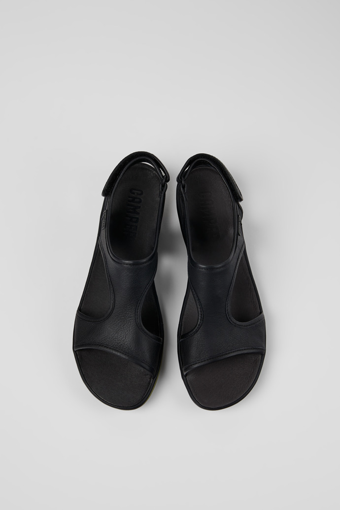 Camper Right - Sandalias negras de piel para mujer