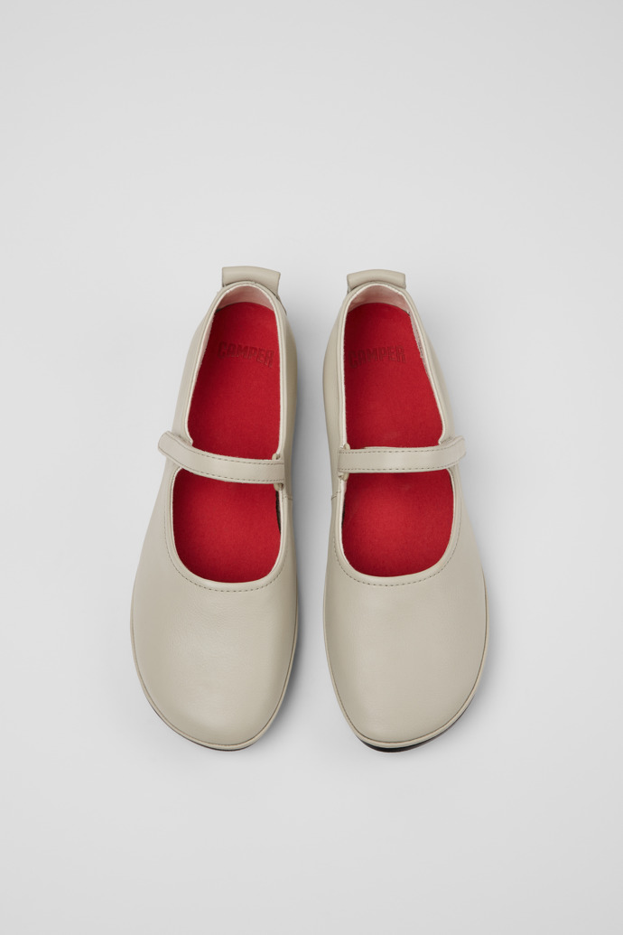 Camper Right Nina - Zapatos de piel gris para mujer.