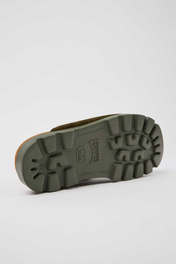 Camper Brutus Sandal - Sandalias verdes de piel nobuk para hombre.