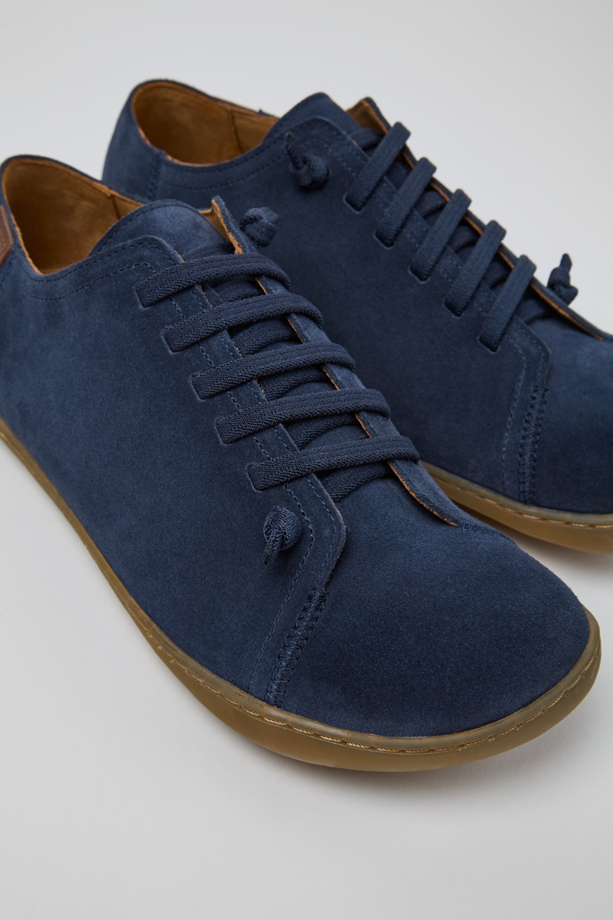 Camper Peu - Zapatos azules de piel nobuk para hombre
