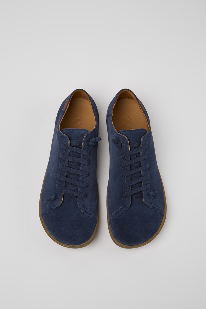 Camper Peu - Zapatos azules de piel nobuk para hombre