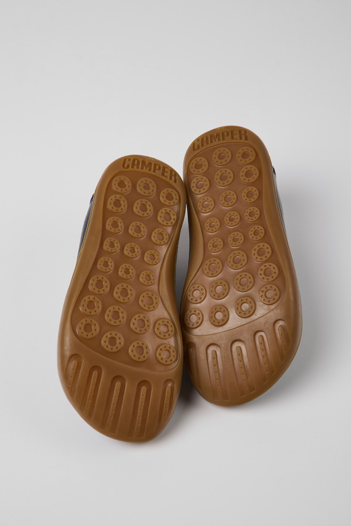 Camper Peu - Zapatos infantiles de piel azul.