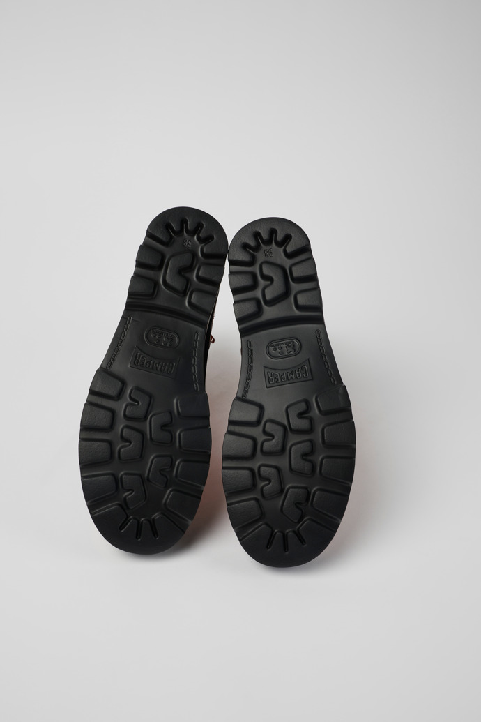 Camper Brutus - Botas rojas de piel con cordones para mujer.