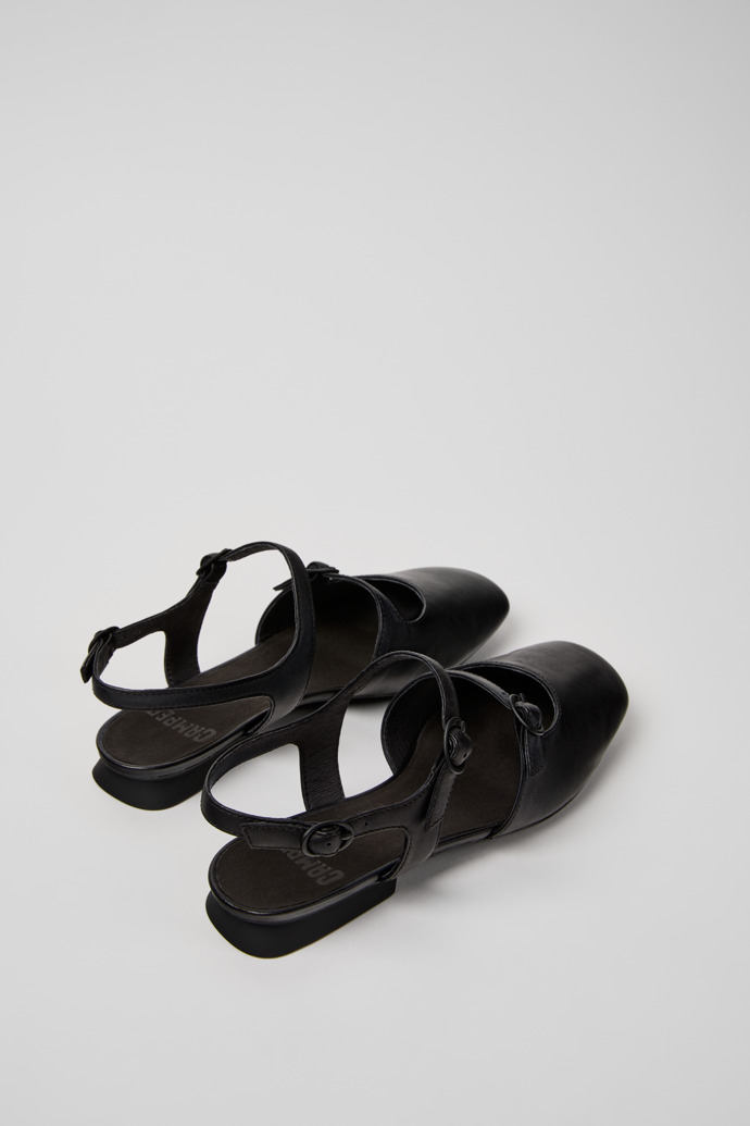 Camper Casi Myra - Zapatos de piel negros semiabiertos para mujer