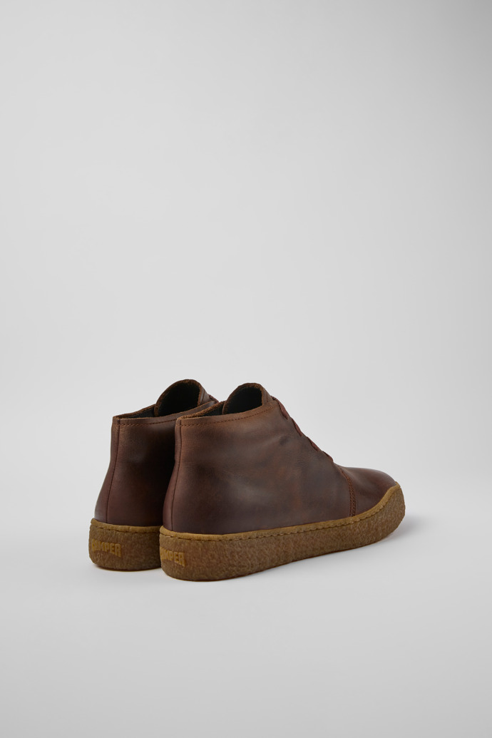 Camper Peu Terreno - Zapato de piel marrón para hombre