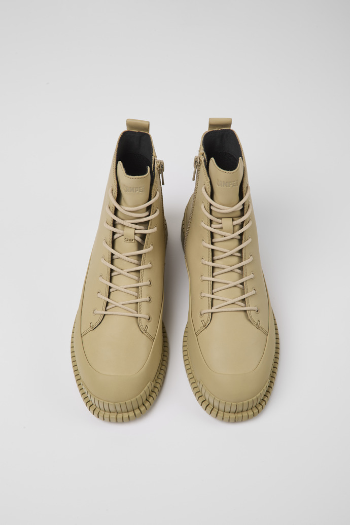 Camper Pix - Botines de piel beige para mujer