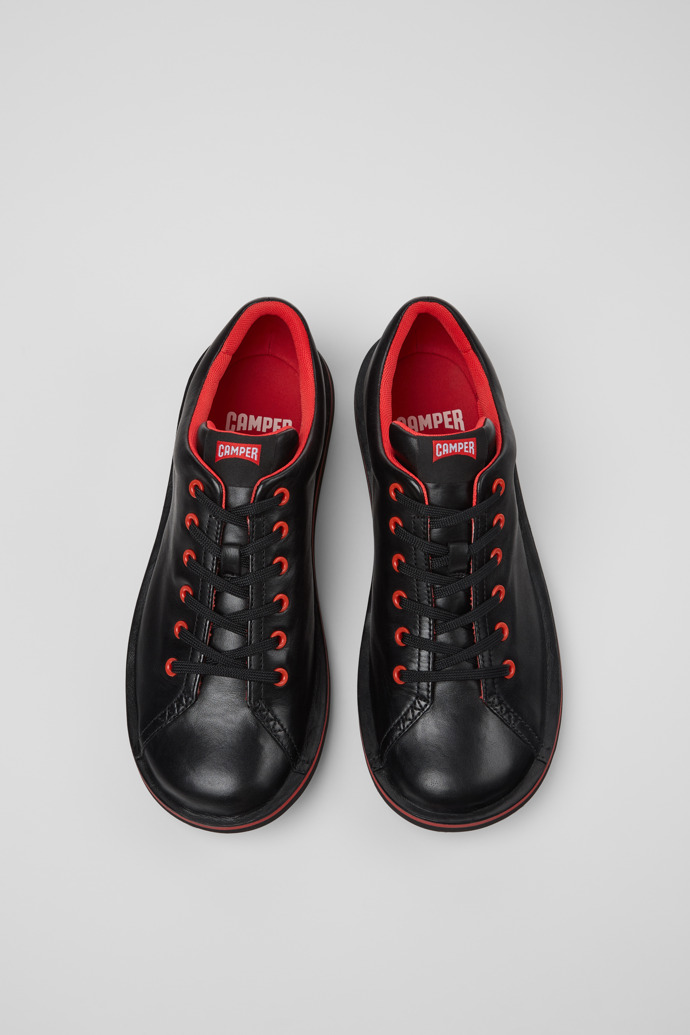 Camper Beetle - Zapatillas negras de piel para hombre.
