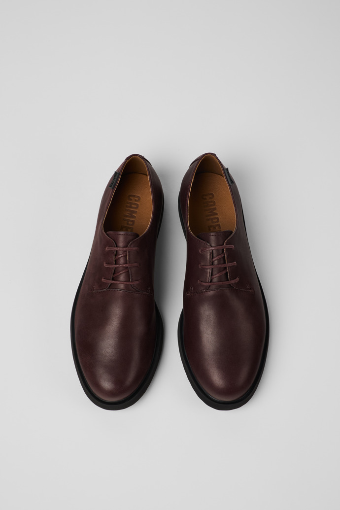 Camper Iman - Zapato con cordones color vino para mujer