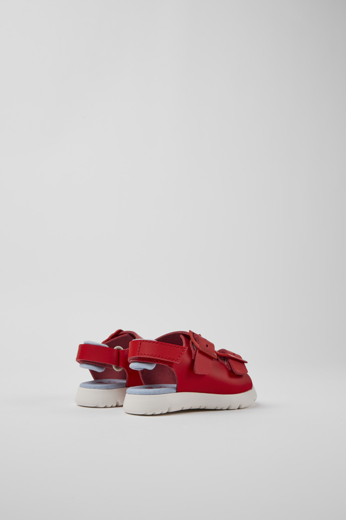 Camper Oruga - Sandalias rojas de piel para niños.