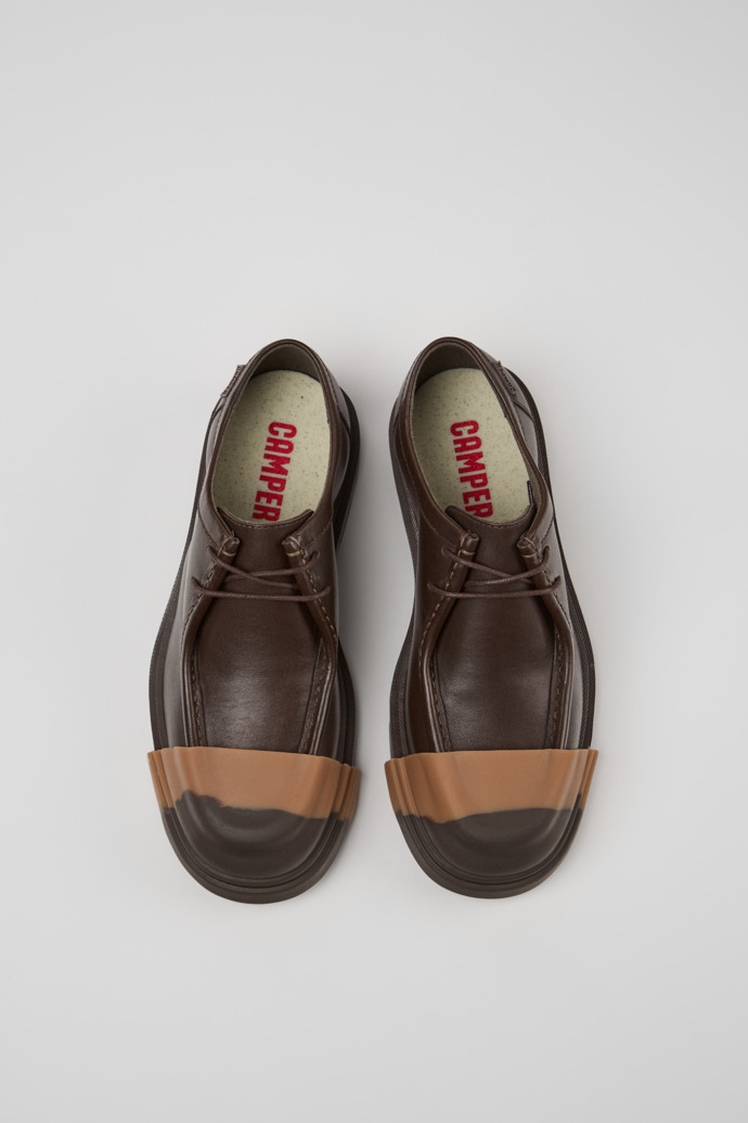 Camper Junction - Zapatos marrones de piel para mujer.