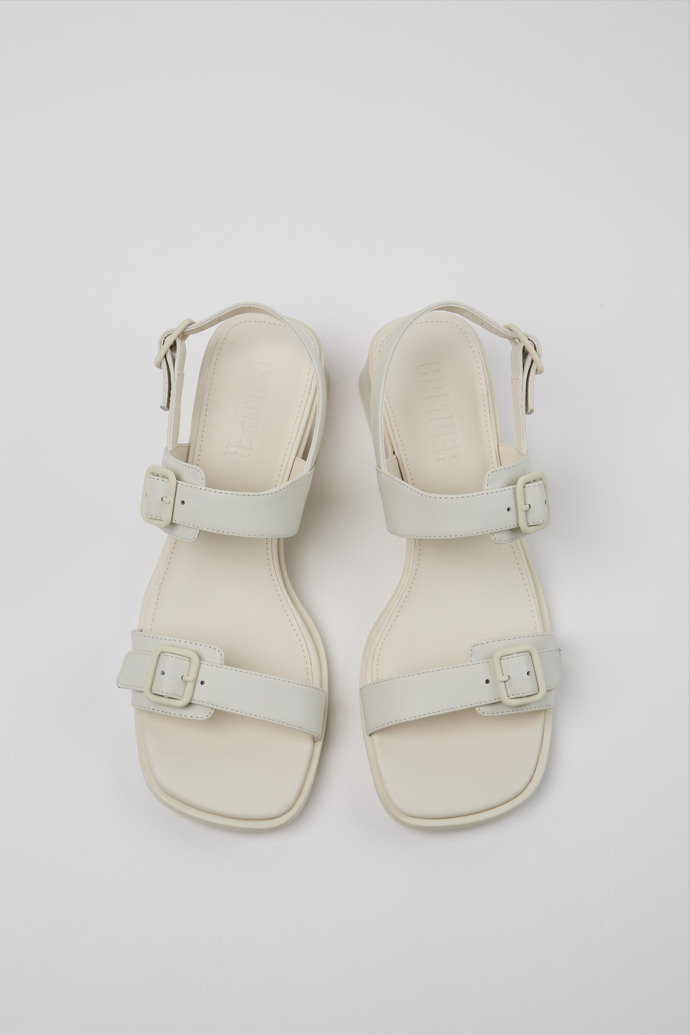 Camper Kora Sandal - Sandalia blanca de piel para mujer.