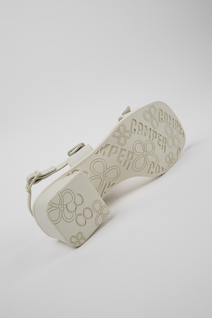 Camper Kora Sandal - Sandalia blanca de piel para mujer.