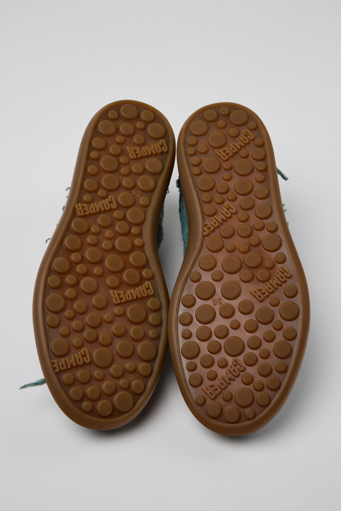 Camper Pelotas Soller - Zapatillas verdes de algodón orgánico para mujer.