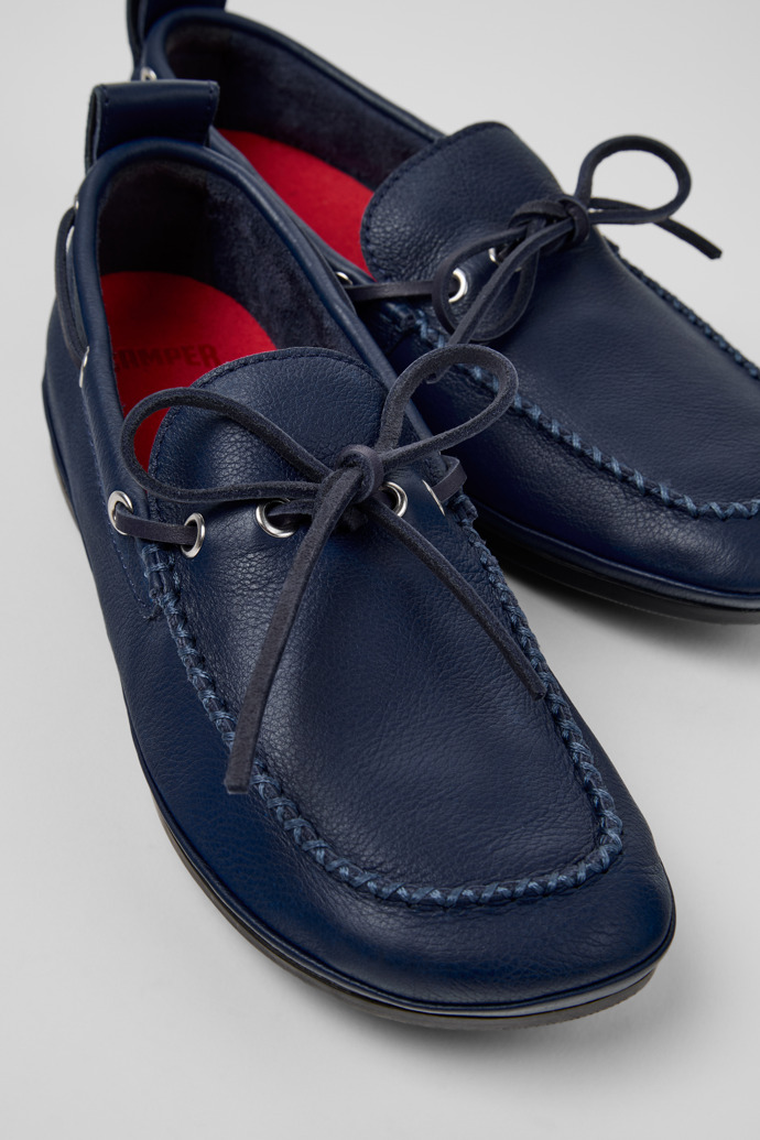 Camper Right Nina - Bailarinas de piel azul para mujer