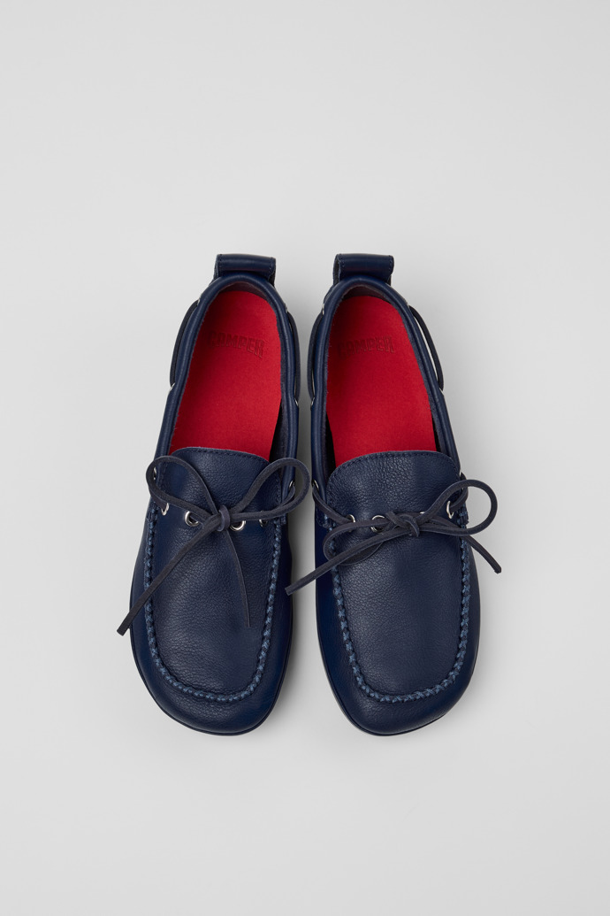 Camper Right Nina - Bailarinas de piel azul para mujer