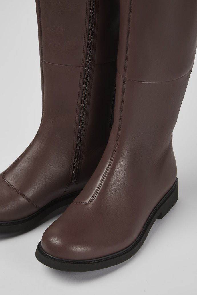 Camper Neuman - Botas altas de piel y textil marrón para mujer.