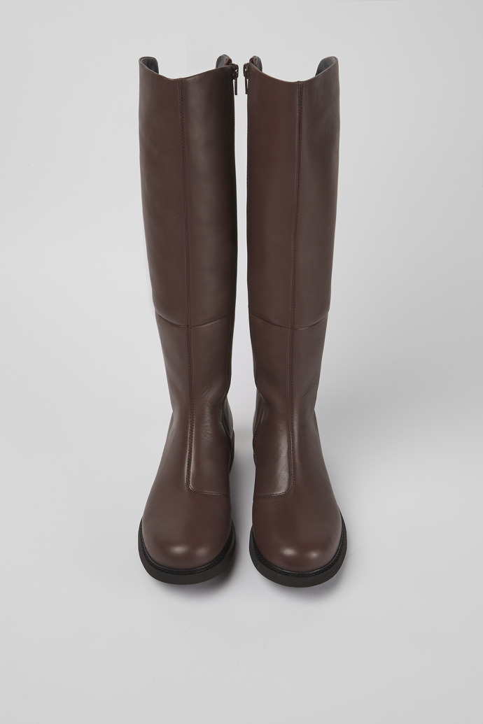 Camper Neuman - Botas altas de piel y textil marrón para mujer.