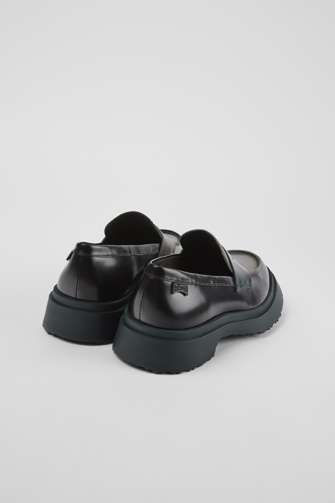Camper Twins - Mocasines de piel negros y grises para mujer