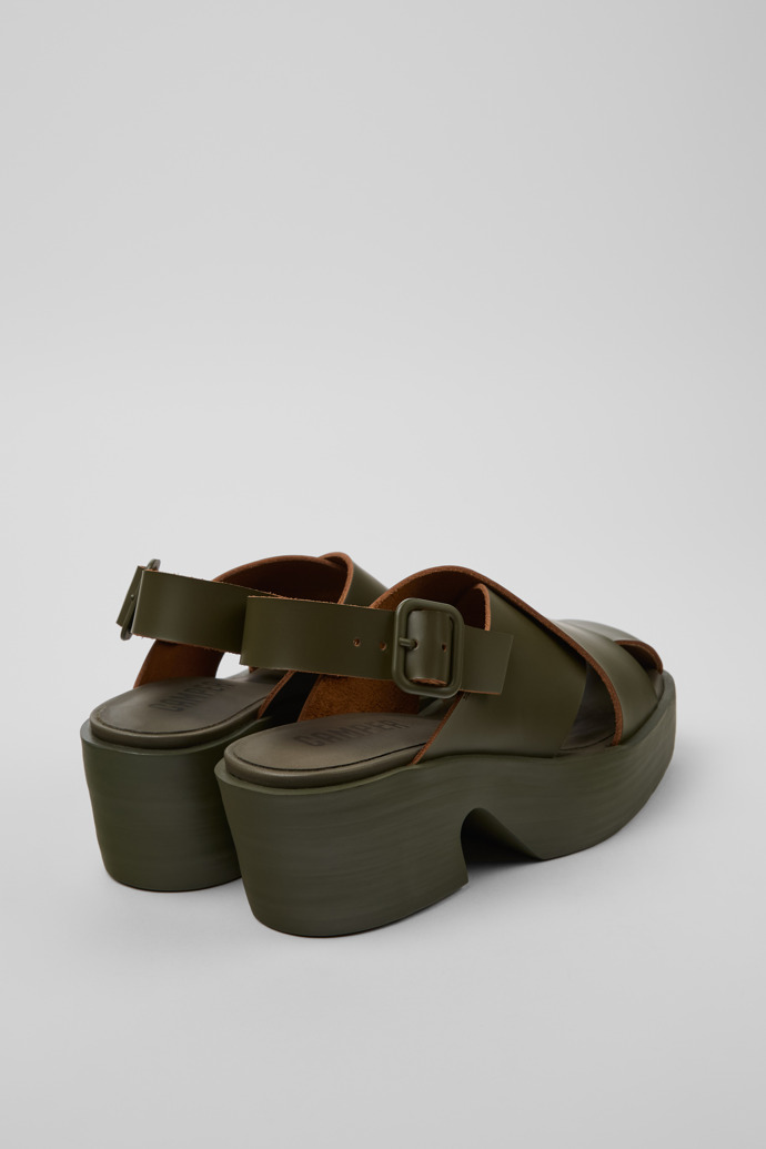 Camper Billie - Sandalias verdes de piel para mujer
