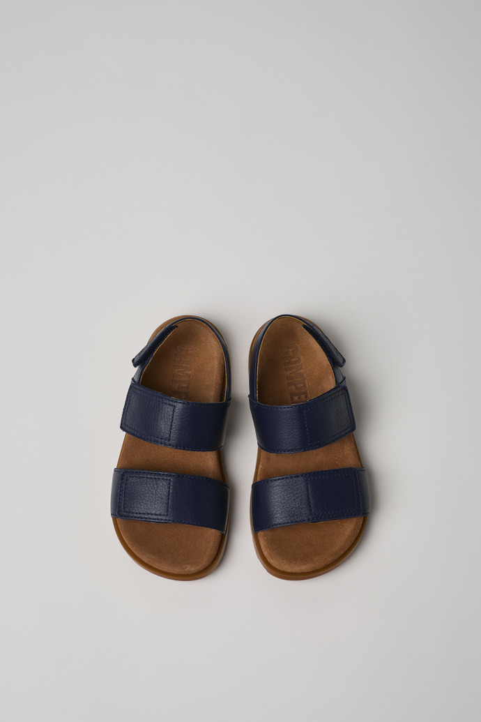 Camper Brutus Sandal - Sandalias de piel azul con doble tira.