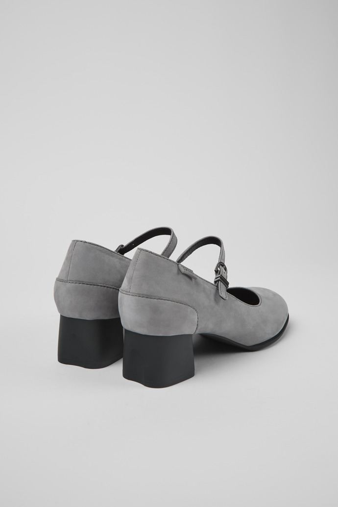 Camper Katie - Zapatos Mary Jane de nobuk gris.