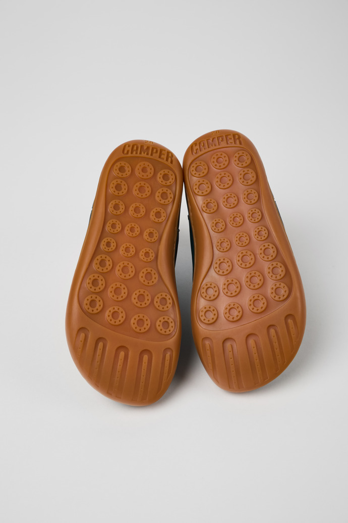 Camper Peu - Botines verdes de piel para niño.