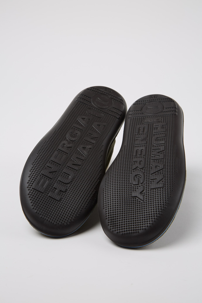 Camper Beetle - Botines verdes para hombre de algodón reciclado y nobuk.