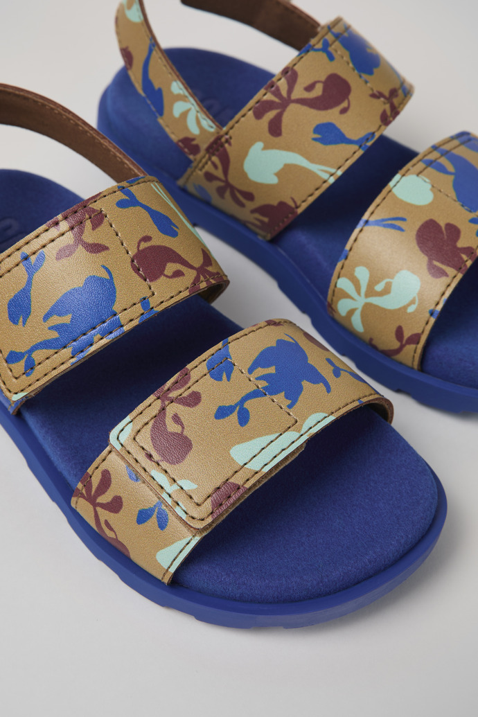 Camper Brutus Sandal - Sandalias multicolor de piel con doble tira