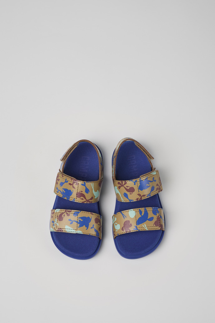 Camper Brutus Sandal - Sandalias multicolor de piel con doble tira