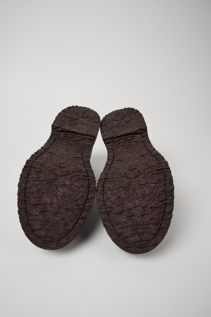 Camper Twins - Mocasines de piel marrón y blanca para hombre