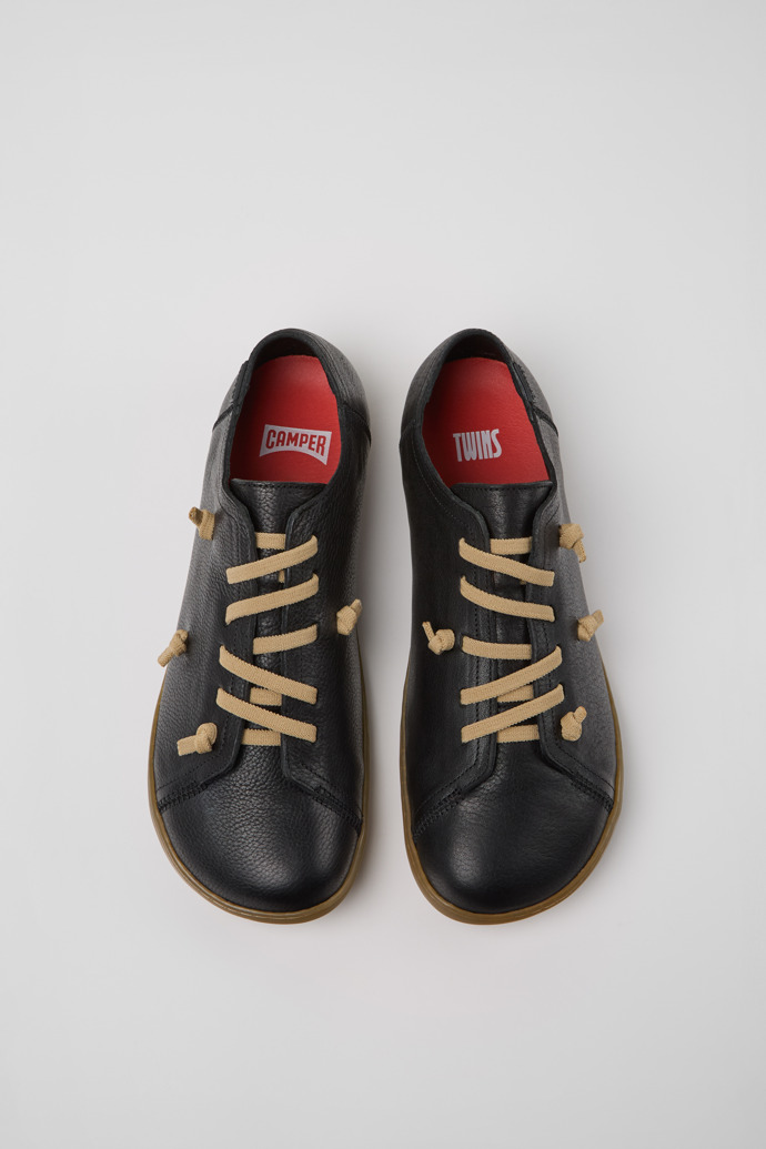 Camper Twins - Zapato de piel negro para hombre.
