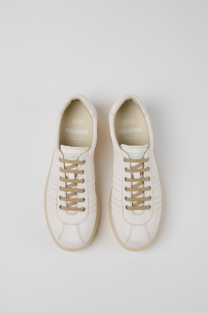Camper Pelotas - Zapato blanco de piel para mujer.