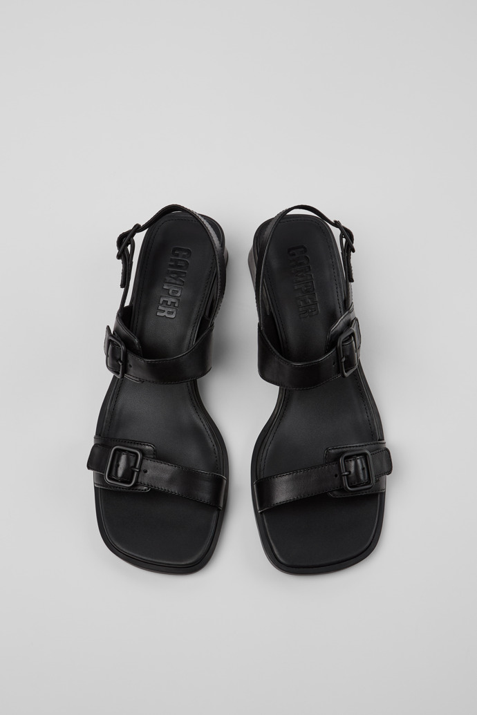 Camper Kora Sandal - Sandalias negras de piel para mujer