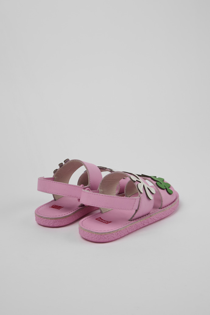Camper Twins - Sandalias rosas de piel con doble tira
