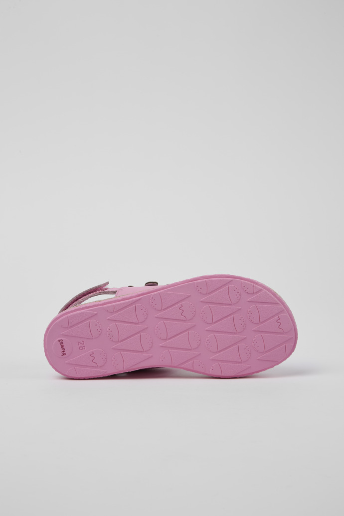 Camper Twins - Sandalias rosas de piel con doble tira