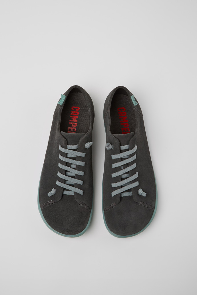 Camper Peu - Zapato gris de piel nobuk para hombre.