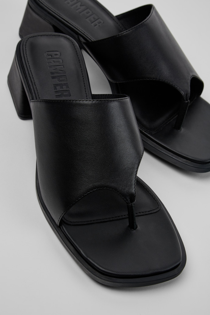 Camper Kora Sandal - Sandalias negras de piel para mujer
