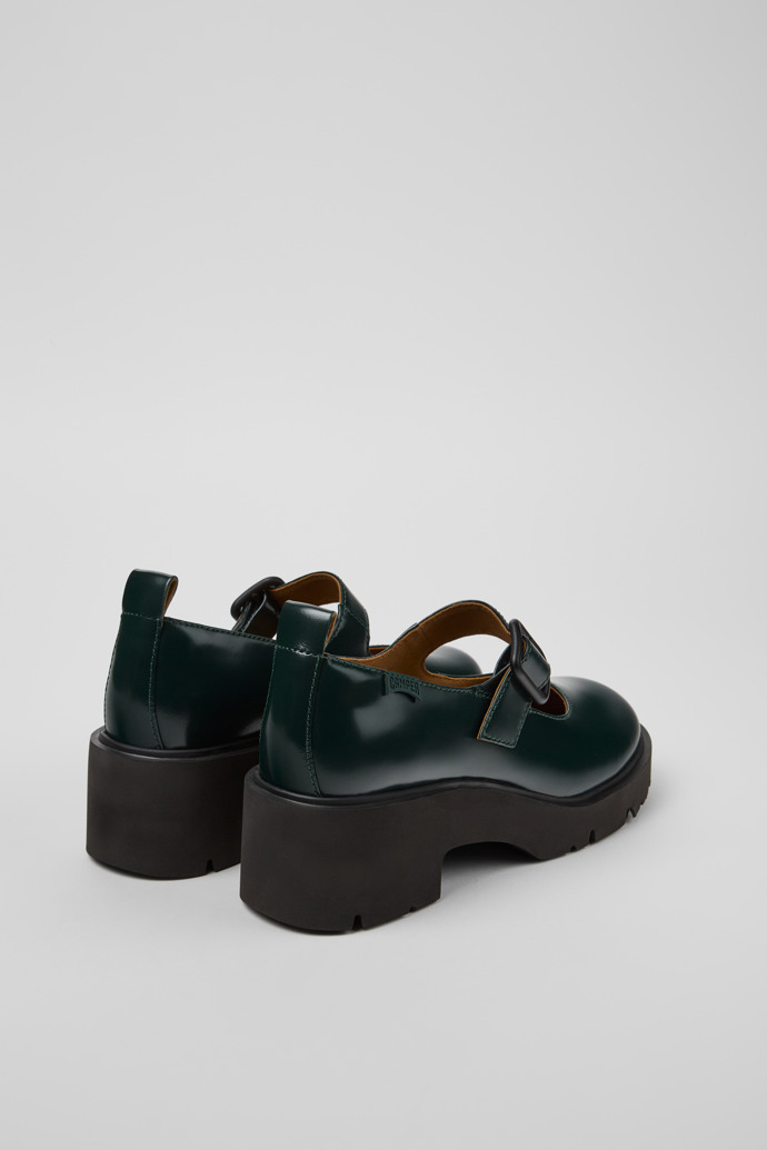Camper Milah - Zapatos Mary Jane de piel verde para mujer