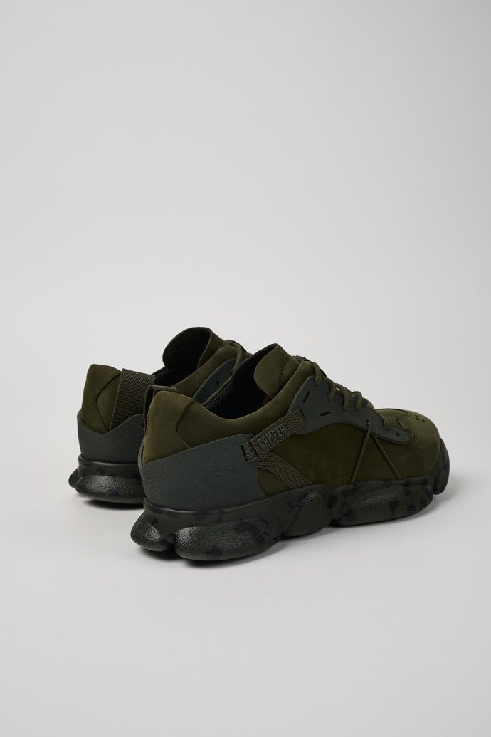 Camper Karst - Zapatillas verdes de tela y nobuk para hombre