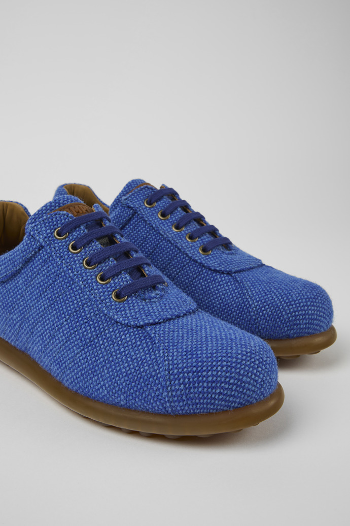 Camper Pelotas - Zapatillas azules para hombre de lana, viscosa y piel