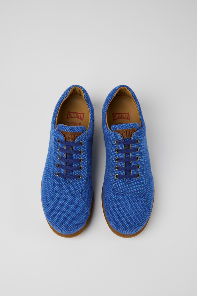 Camper Pelotas - Zapatillas azules para hombre de lana, viscosa y piel