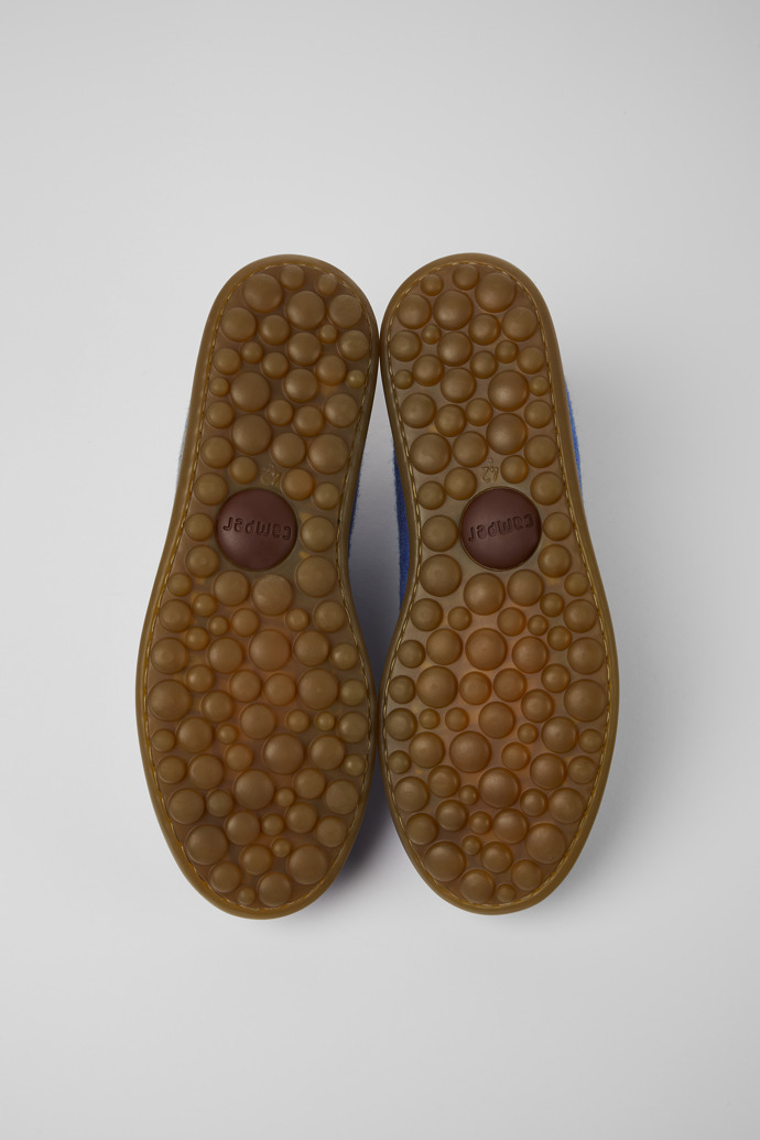 Camper Pelotas - Zapatillas azules para hombre de lana, viscosa y piel
